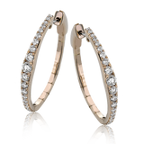 Hoop Earring in 18k Gold with Diamonds
