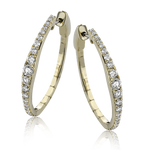 Hoop Earring in 18k Gold with Diamonds