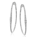 Hoop Earring in 18k Gold with Diamonds