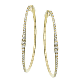 Hoop Earring in 18k Gold with Diamonds