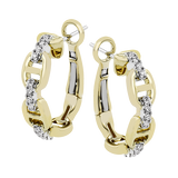 Hoop Earring in 18k Gold with Diamonds