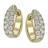 Hoop Earring in 18k Gold with Diamonds