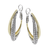 Hoop Earring in 18k Gold with Diamonds