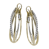 Hoop Earring in 18k Gold with Diamonds