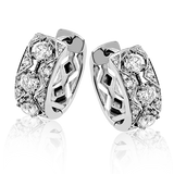 Hoop Earring in 18k Gold with Diamonds