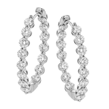Hoop Earring in 18k Gold with Diamonds