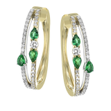 Color Earring in 18k Gold with Diamonds