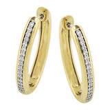 Hoop Earring in 18k Gold with Diamonds