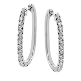 Hoop Earring in 18k Gold with Diamonds