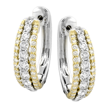 Hoop Earring in 18k Gold with Diamonds