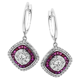 Color Earring in 18k Gold with Diamonds