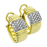 Hoop Earring in 18k Gold with Diamonds