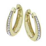 Hoop Earring in 18k Gold with Diamonds