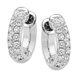 Hoop Earring in 18k Gold with Diamonds