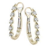 Hoop Earring in 18k Gold with Diamonds