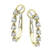 Hoop Earring in 18k Gold with Diamonds