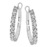 Hoop Earring in 18k Gold with Diamonds