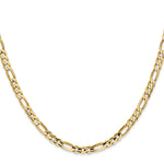14k 4mm Concave Open Figaro Chain