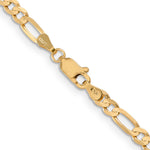 14k 4mm Concave Open Figaro Chain