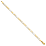 14k 4mm Concave Open Figaro Chain