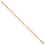 14k 4mm Concave Open Figaro Chain