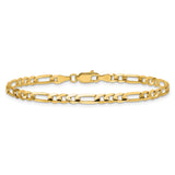 14k 4mm Concave Open Figaro Chain