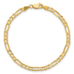 14k 4mm Concave Open Figaro Chain