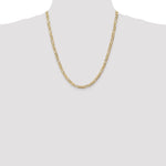 14k 4.5mm Concave Open Figaro Chain