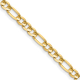 14k 4.5mm Concave Open Figaro Chain