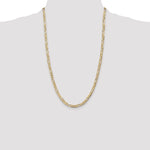 14k 4.5mm Concave Open Figaro Chain