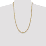 14k 4.5mm Concave Open Figaro Chain