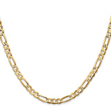 14k 4.5mm Concave Open Figaro Chain