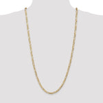 14k 4.5mm Concave Open Figaro Chain