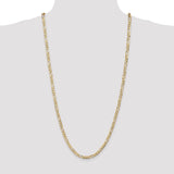 14k 4.5mm Concave Open Figaro Chain