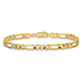 14k 4.5mm Concave Open Figaro Chain