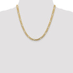 14k 5.5mm Concave Open Figaro Chain