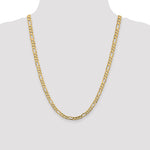 14k 5.5mm Concave Open Figaro Chain