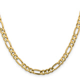 14k 5.5mm Concave Open Figaro Chain