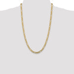 14k 5.5mm Concave Open Figaro Chain