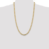 14k 5.5mm Concave Open Figaro Chain