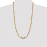 14k 5.5mm Concave Open Figaro Chain
