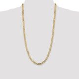 14k 5.5mm Concave Open Figaro Chain