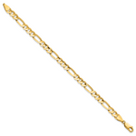 14k 5.5mm Concave Open Figaro Chain