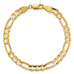 14k 5.5mm Concave Open Figaro Chain