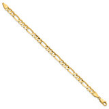 14k 5.5mm Concave Open Figaro Chain