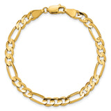14k 5.5mm Concave Open Figaro Chain