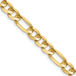 14k 6mm Concave Open Figaro Chain