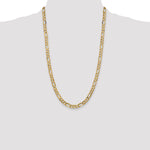 14k 6mm Concave Open Figaro Chain