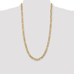 14k 6mm Concave Open Figaro Chain