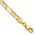 14k 6mm Concave Open Figaro Chain